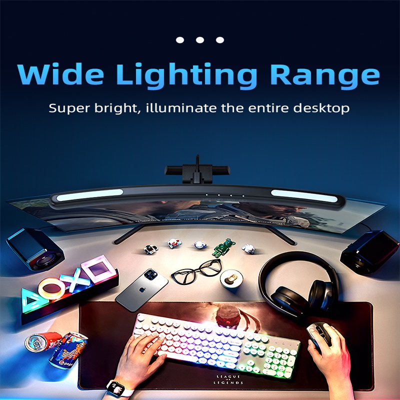 Barra de luz LED curvada para  - Esports Gaming Monitor reseña y precio